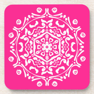 Foxglove Mandala Getränkeuntersetzer