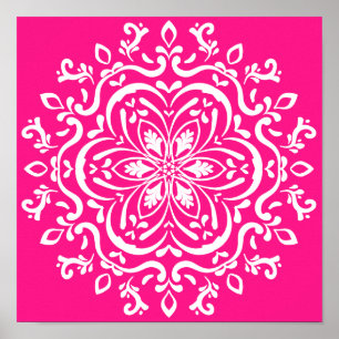 Foxglove Mandala Poster
