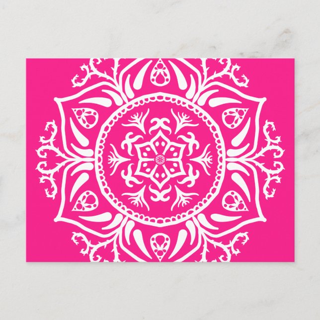 Foxglove Mandala Postkarte (Vorderseite)