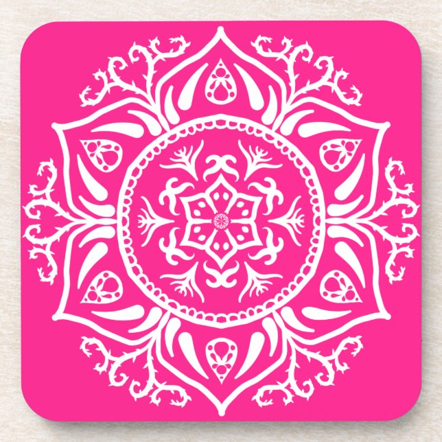 Foxglove Mandala Untersetzer (Vorderseite)