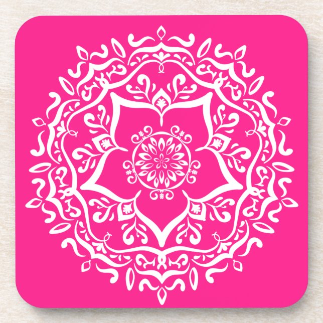Foxglove Mandala Untersetzer (Vorderseite)