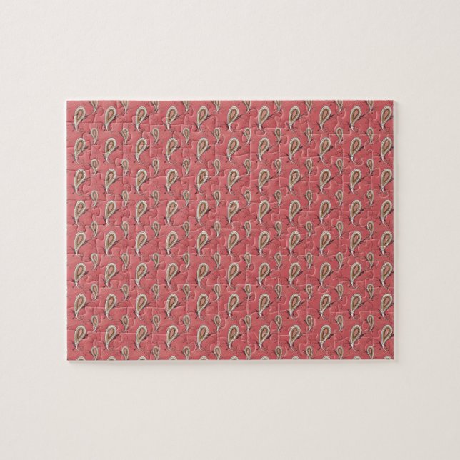 Foxglove Petal Paisley Pattern (Horizontal)