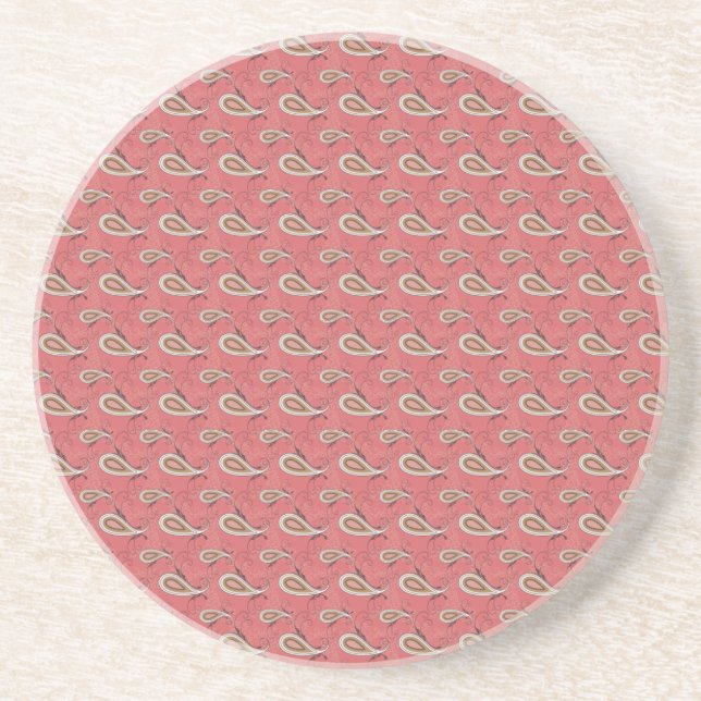 Foxglove Petal Paisley Pattern Getränkeuntersetzer (Vorne)