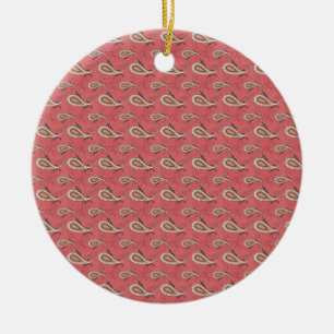 Foxglove Petal Paisley Pattern Keramikornament