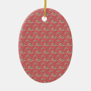 Foxglove Petal Paisley Pattern Keramikornament