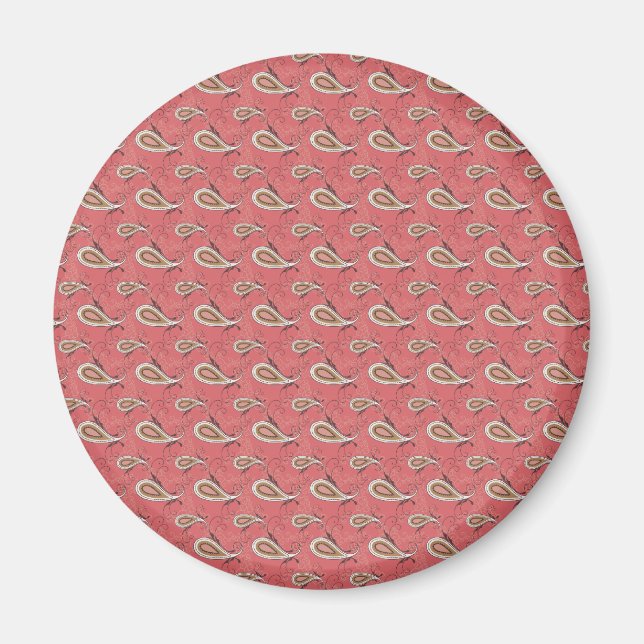 Foxglove Petal Paisley Pattern Magnet (Vorne)