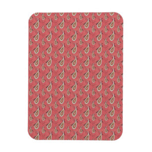 Foxglove Petal Paisley Pattern Magnet
