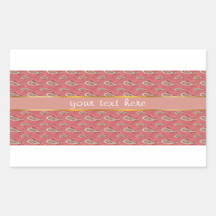 Foxglove Petal Paisley Pattern Rechteckiger Aufkleber