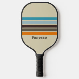 Foxglove Rust Across Striping mit Name Pickleball Schläger