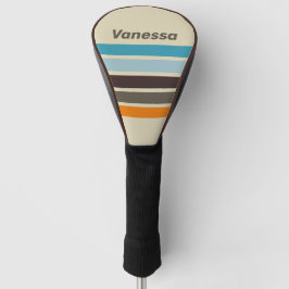 Foxglove Rust Across Striping with Name Golf Headcover