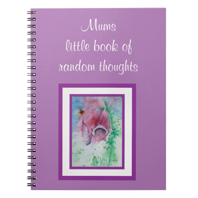 Foxglove und Bee jotter Notizblock (Vorderseite)