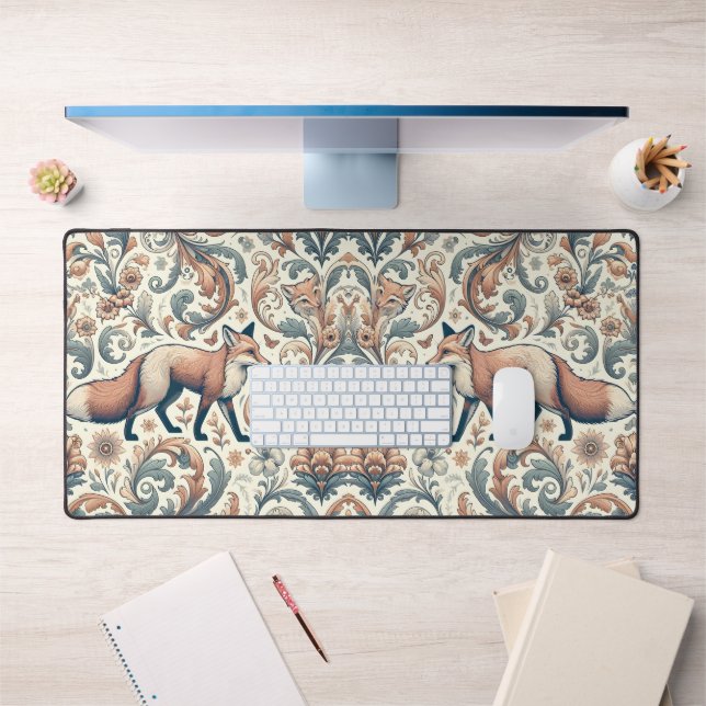 Foxglove Whispers: Viktorianische Eleganz in der N Schreibtischunterlage (Büro 1)