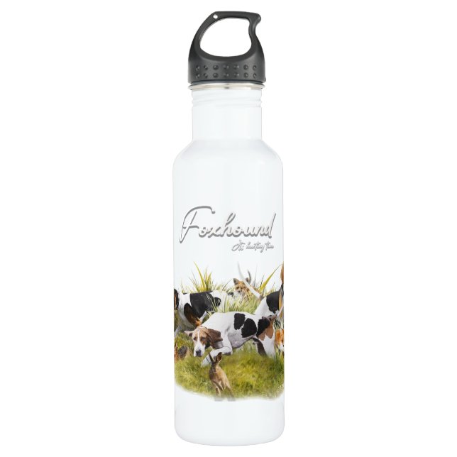 Foxhound Edelstahlflasche (Vorderseite)