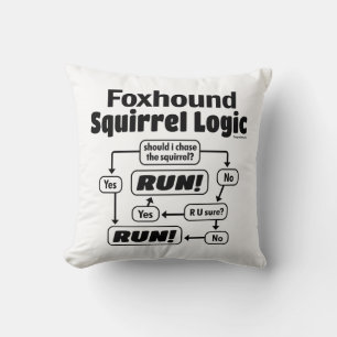 Foxhound Squirrel Logic Kissen