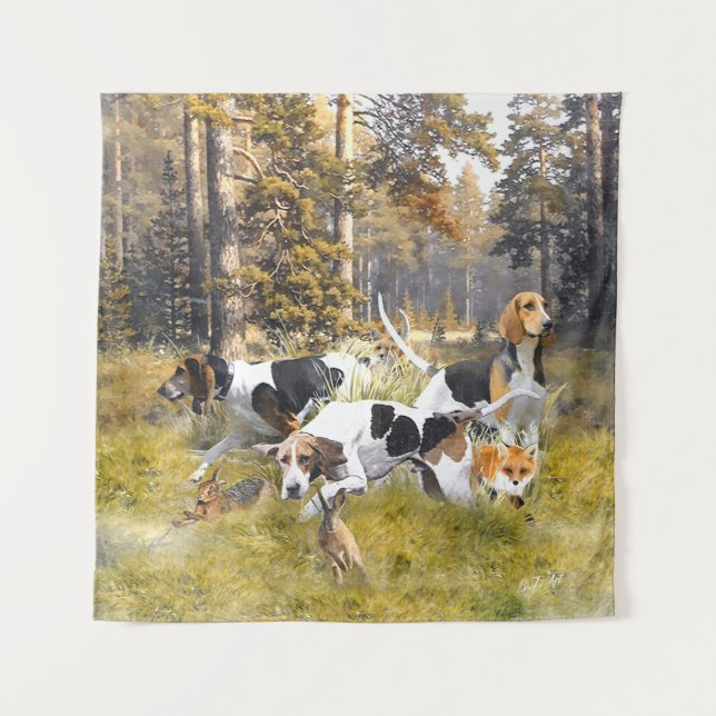 Foxhound Wandteppich (Vorderseite)