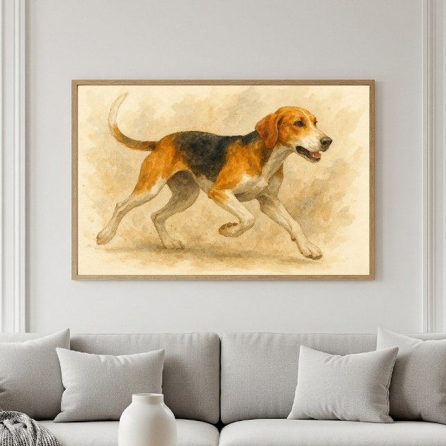Foxhound Watercolor Art Poster (Von Creator hochgeladen)