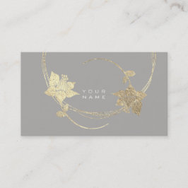 Foxier Gold Rose Gray Lila White Floral Glam Visitenkarte