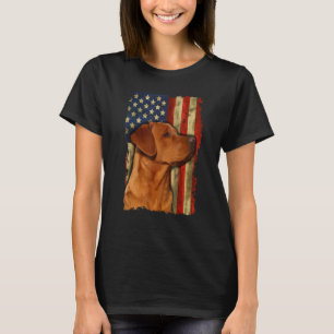 Foxred Labrador Retriever US Flag Fox Red Labrador T-Shirt