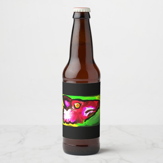Foxstil Tasse Holzkastenschild Getränkedosen Sl Bierflaschenetikett (Vorderseite)