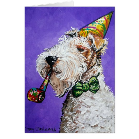 Foxterrier-Geburtstag Karte