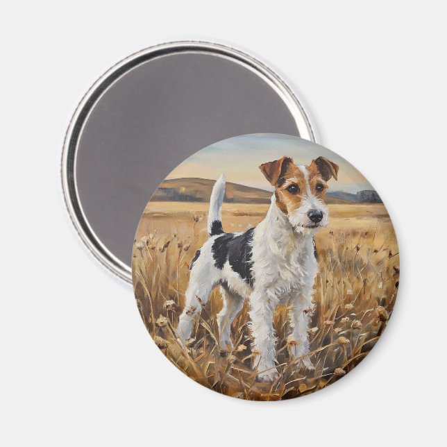 Foxterrier Magnet (Vorderseite/Rückseite)
