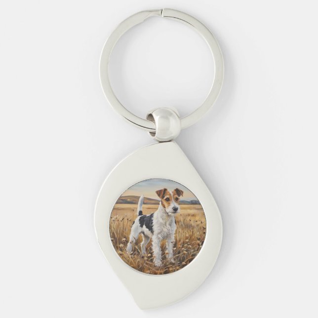 Foxterrier Schlüsselanhänger (Vorderseite)