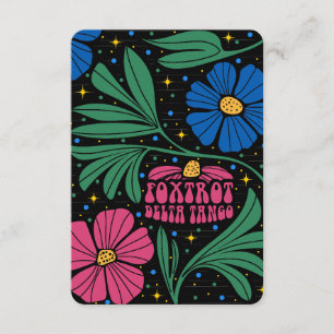 Foxtrot Delta Tango Blume Boho Begleitkarte