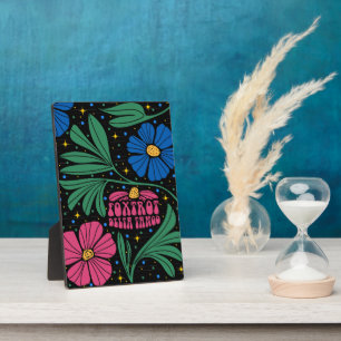 Foxtrot Delta Tango Blume Boho Fotoplatte