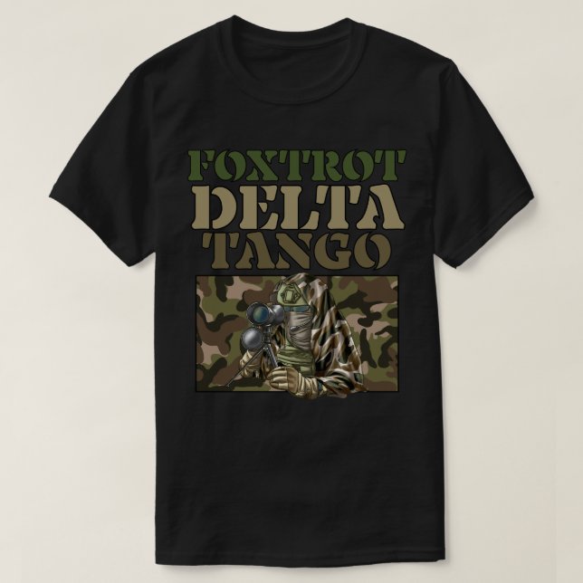 Foxtrot Delta Tango Camouflage T-Shirt (Design vorne)