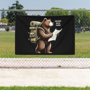 Foxtrot Delta Tango Funny Bear Banner