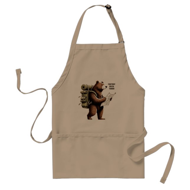 Foxtrot Delta Tango Funny Bear Schürze (Vorne)