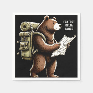 Foxtrot Delta Tango Funny Bear Serviette