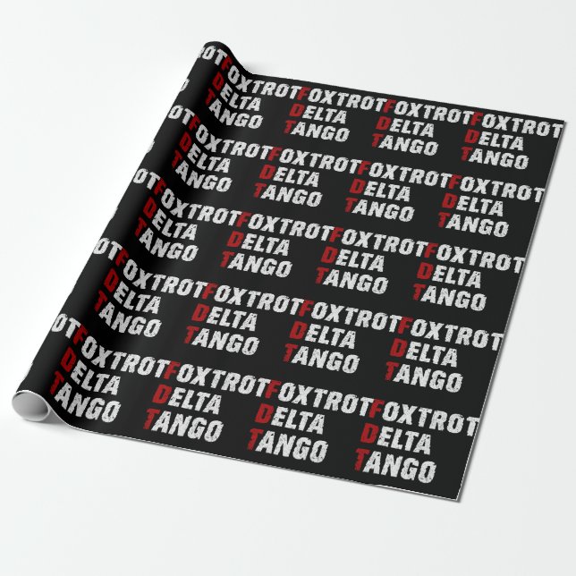 Foxtrot Delta Tango Geschenkpapier (Ungerollt)