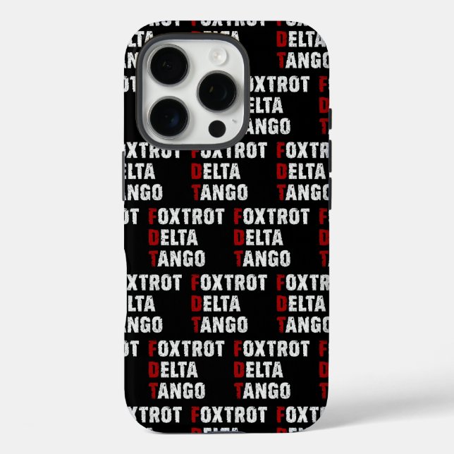 Foxtrot Delta Tango iPhone 16 Pro Hülle (Rückseite)