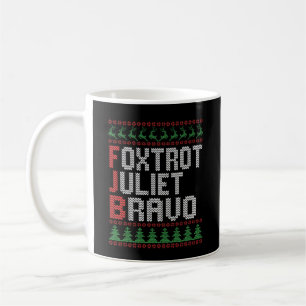 Foxtrot Juliet Bravo Ugly Christmas Sweater Gesche Kaffeetasse