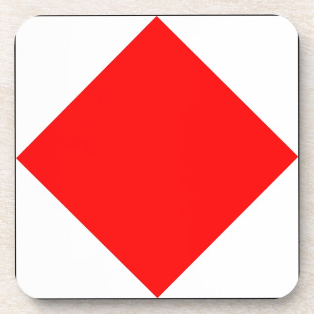 Foxtrot Rotes Kästchen Untersetzer (Vorderseite)