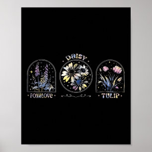 Foxtrots Delta Tangos Funny Blume Boho Poster