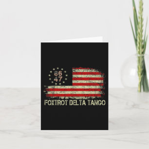 Foxtrots Deltas Tangos 86 47 Amerikanische Flagge Karte