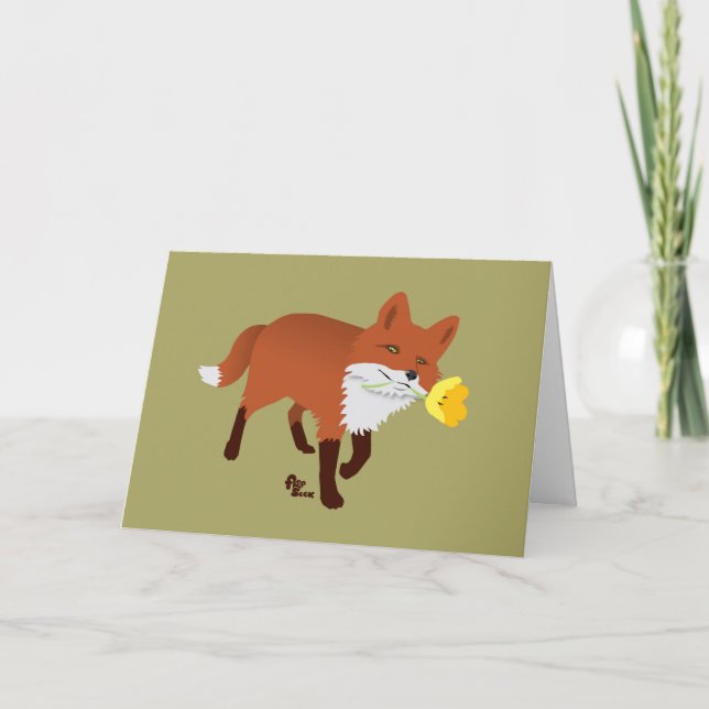 Foxy Birthday Card Karte (Vorderseite)