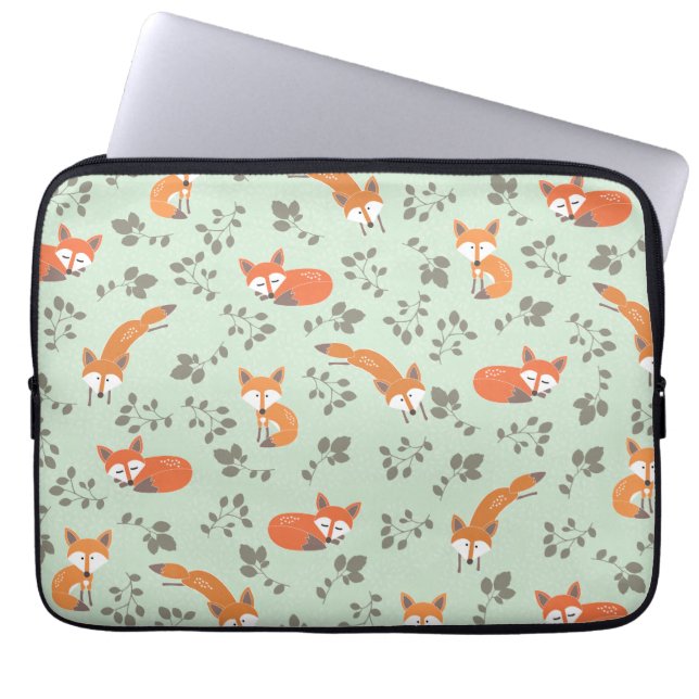 Foxy Blumenlaptop-Hülse Laptopschutzhülle (Vorderseite)