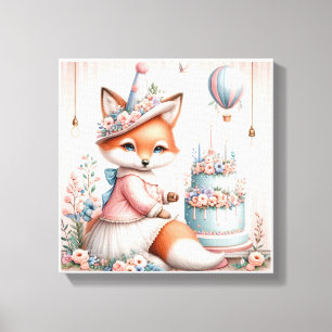 Foxy Celebration Leinwanddruck
