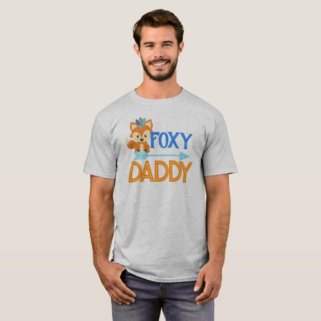 Foxy Daddy Wild One Blue Woodland Party T-shirt (Devant entier)