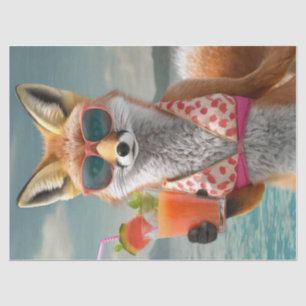 Foxy Felicia, fruchtiges Getränk auf Vaca Seidenpapier