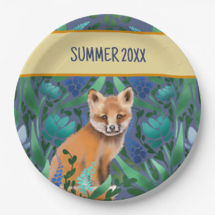 Foxy Floral Summer Pappteller