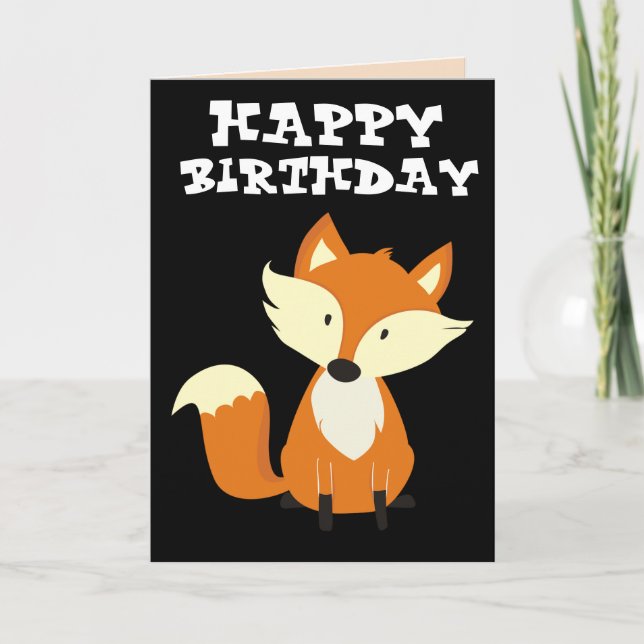 FOXY! FOX HAPPY BIRTHDAY CARDS KARTE (Vorderseite)