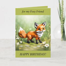 Foxy Friend Geburtstagskarte Feiertagskarte