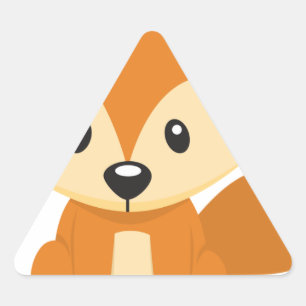 Foxy Fuchs Dreieckiger Aufkleber