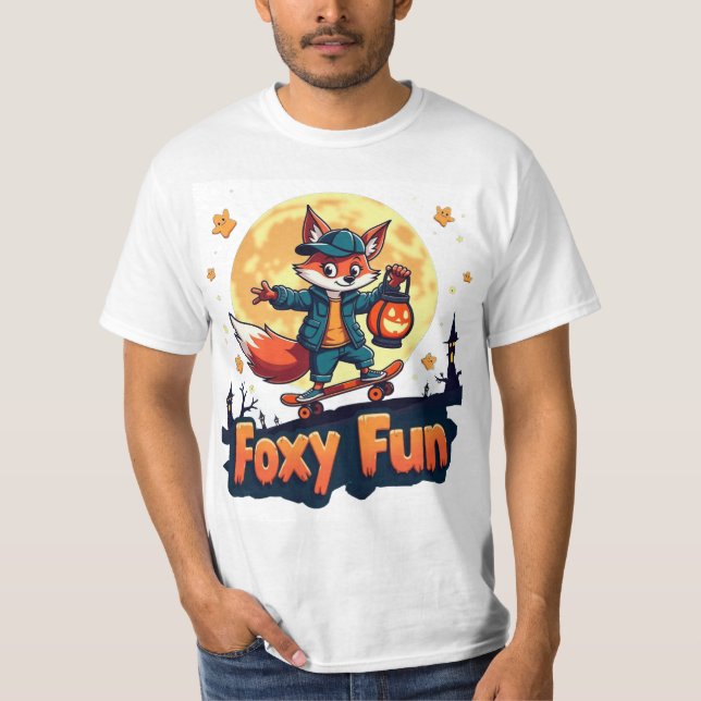 Foxy Fun Halloween Skate T-Shirt (Vorderseite)