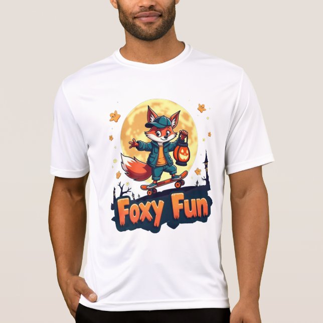 Foxy Fun Halloween Skate T-Shirt (Vorderseite)