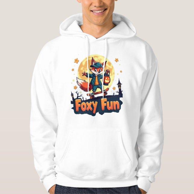 Foxy Fun Halloween Skate T-Shirt Hoodie (Vorderseite)